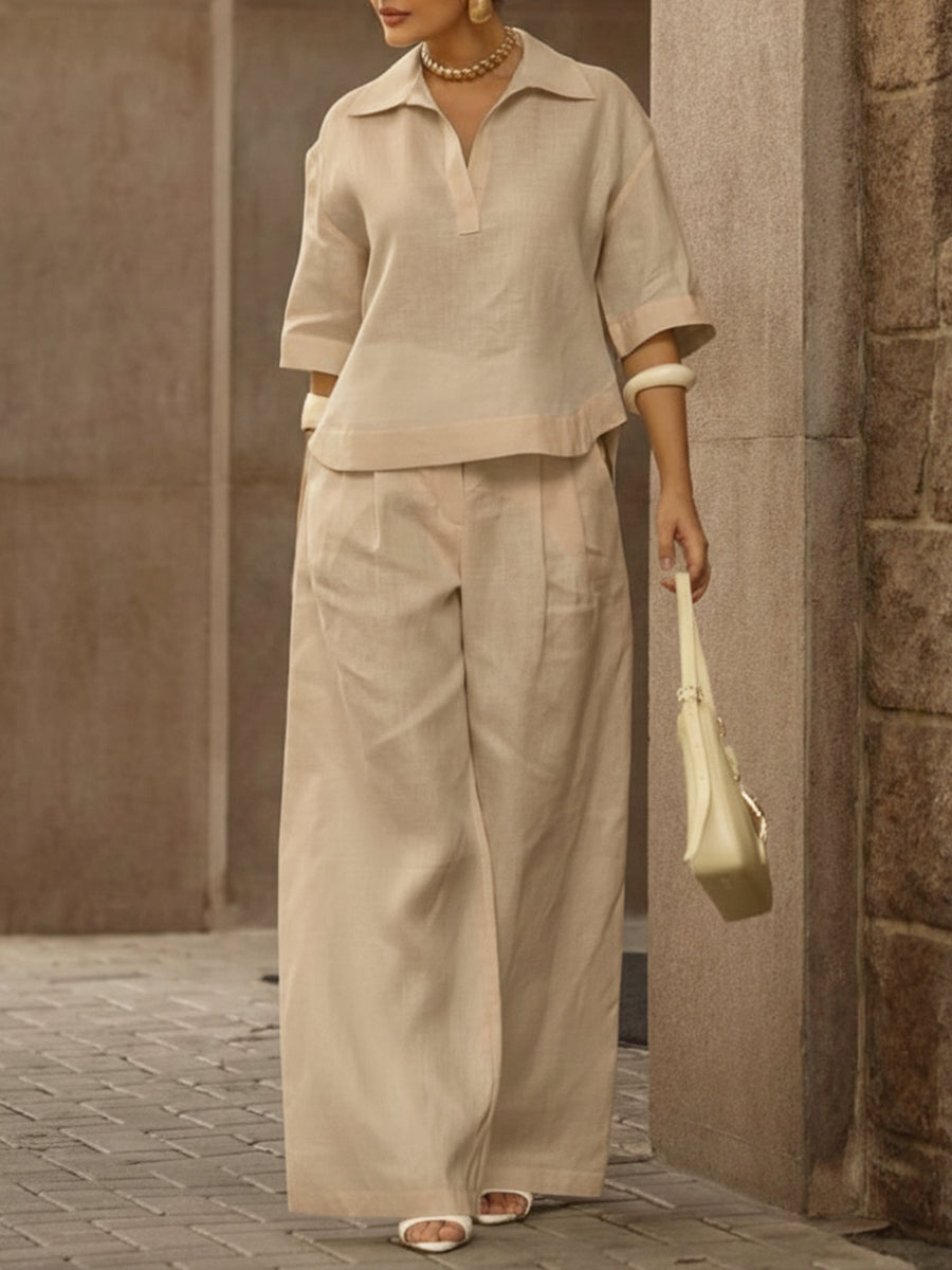 Soraya | Leisure Two-Piece Set with Shirt and Pants
