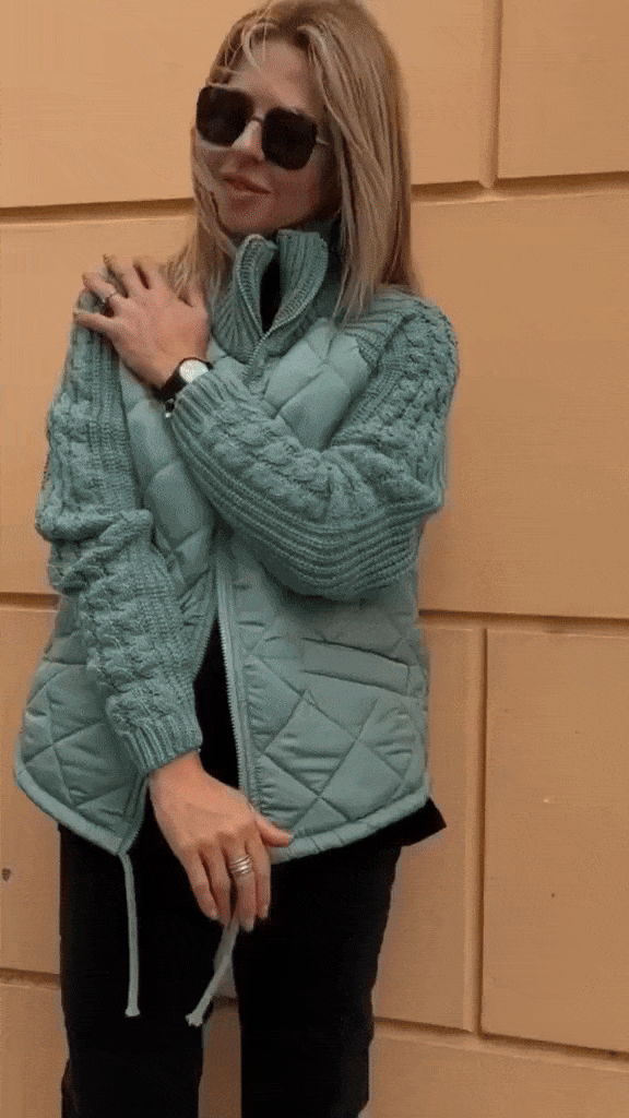 Women's Cardigan – Patchwork Design, Casual & Comfortable