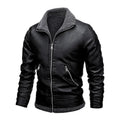 Elegant Fleece-Leather Jacket