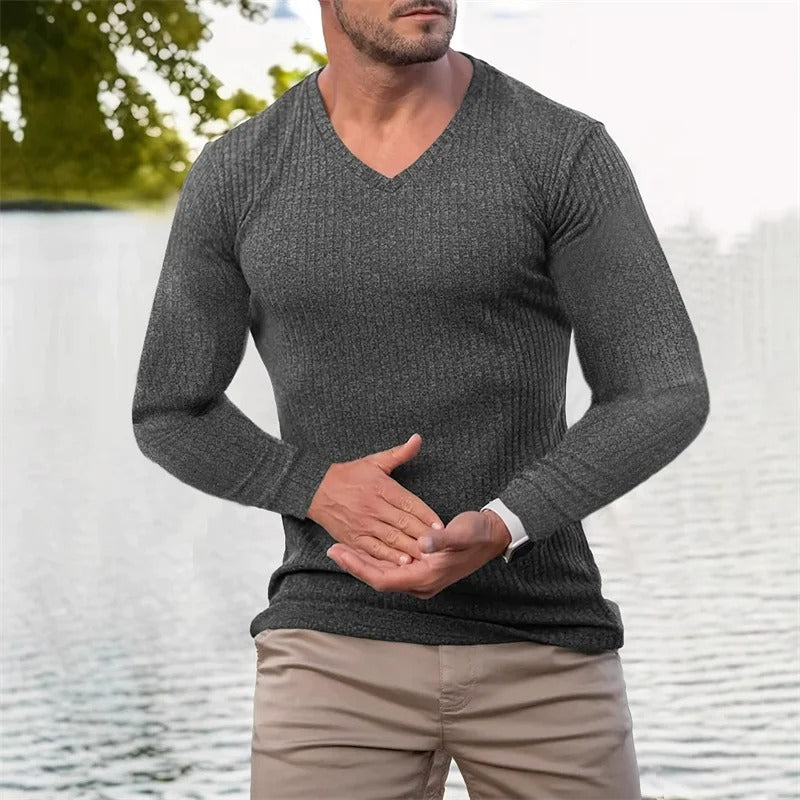 Faron - Long Sleeve Striped Shirt