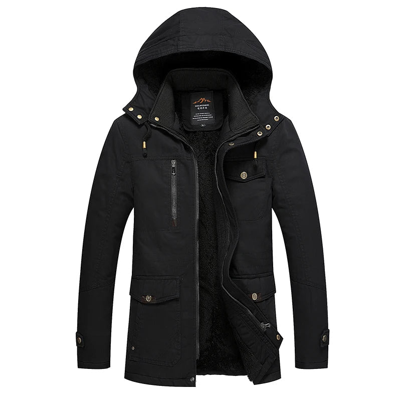 Elegant Cotton-Lined Winter Jacket