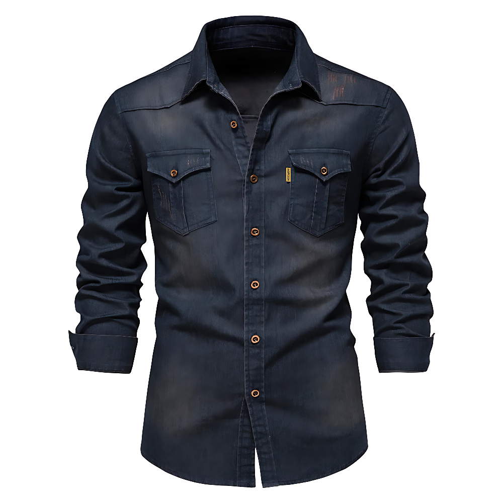Nathanial Cotton Denim Shirt