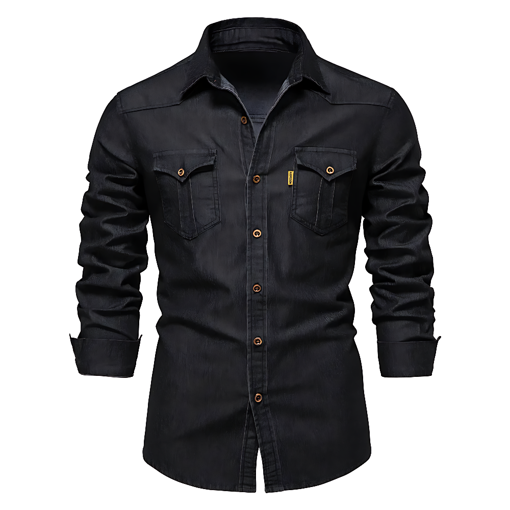 Nathanial Cotton Denim Shirt