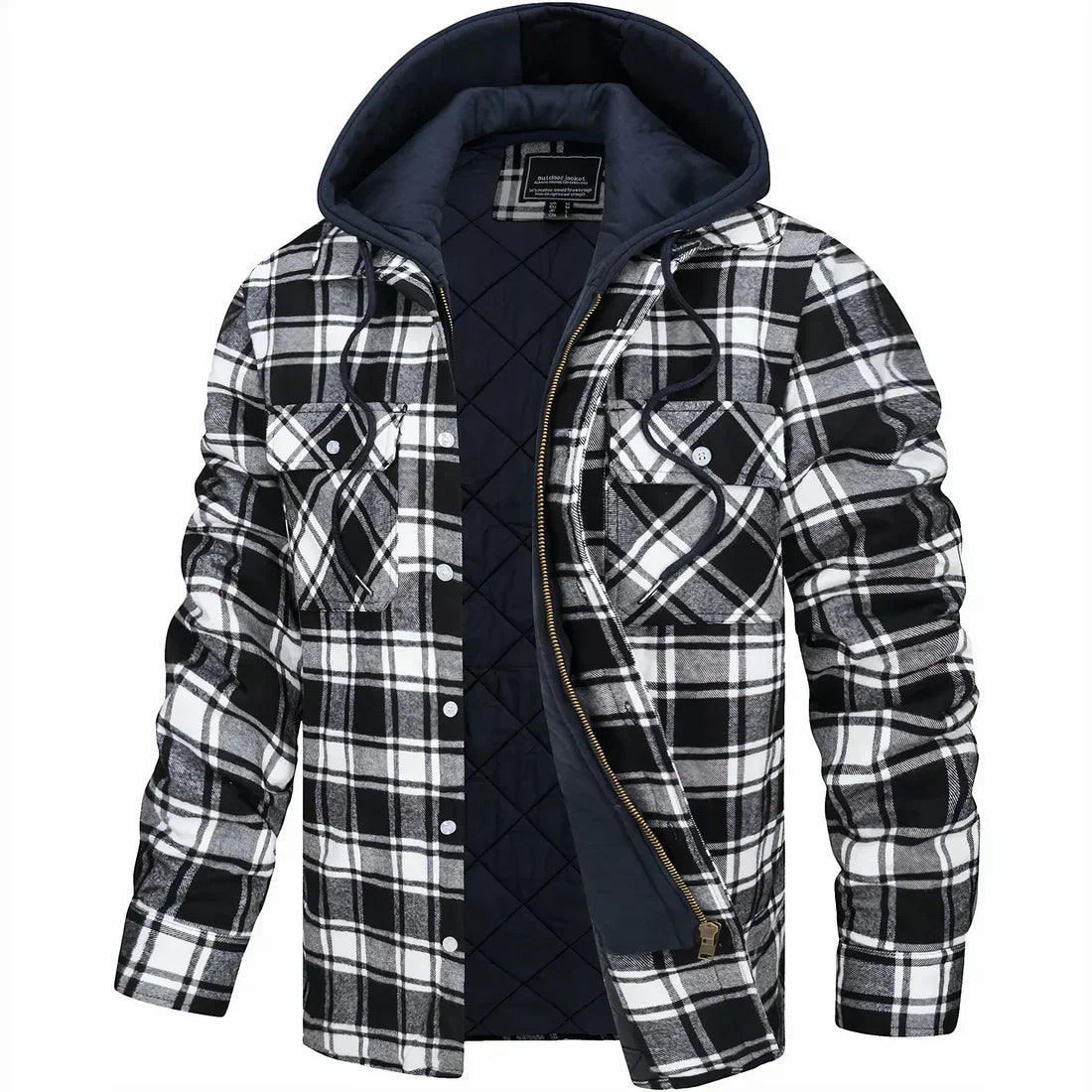 Kaspar - Checked Zip-up Jacket