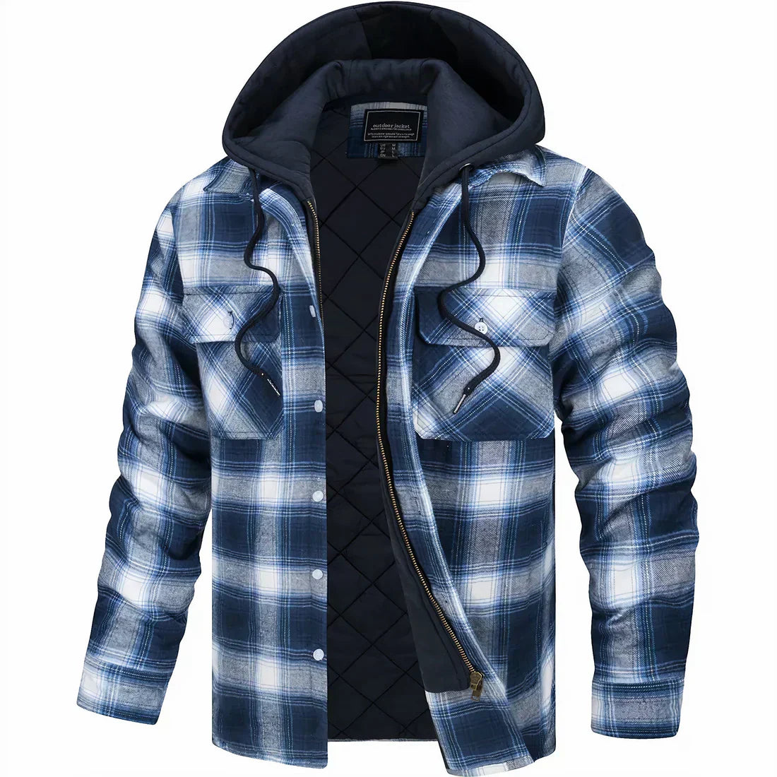 Kaspar - Checked Zip-up Jacket