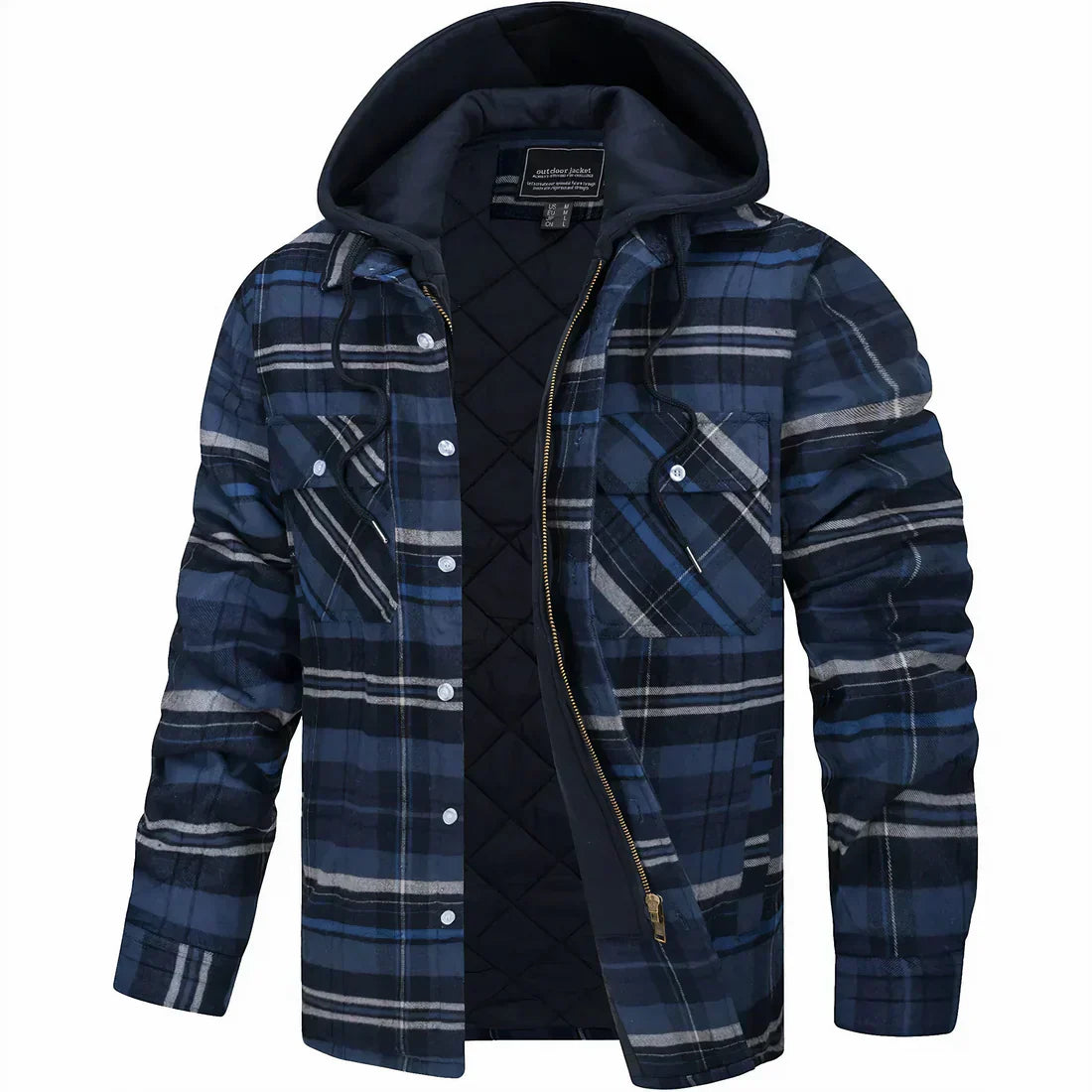 Kaspar - Checked Zip-up Jacket